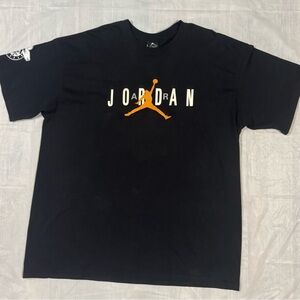 Jordan Black Tee with Orange Logo